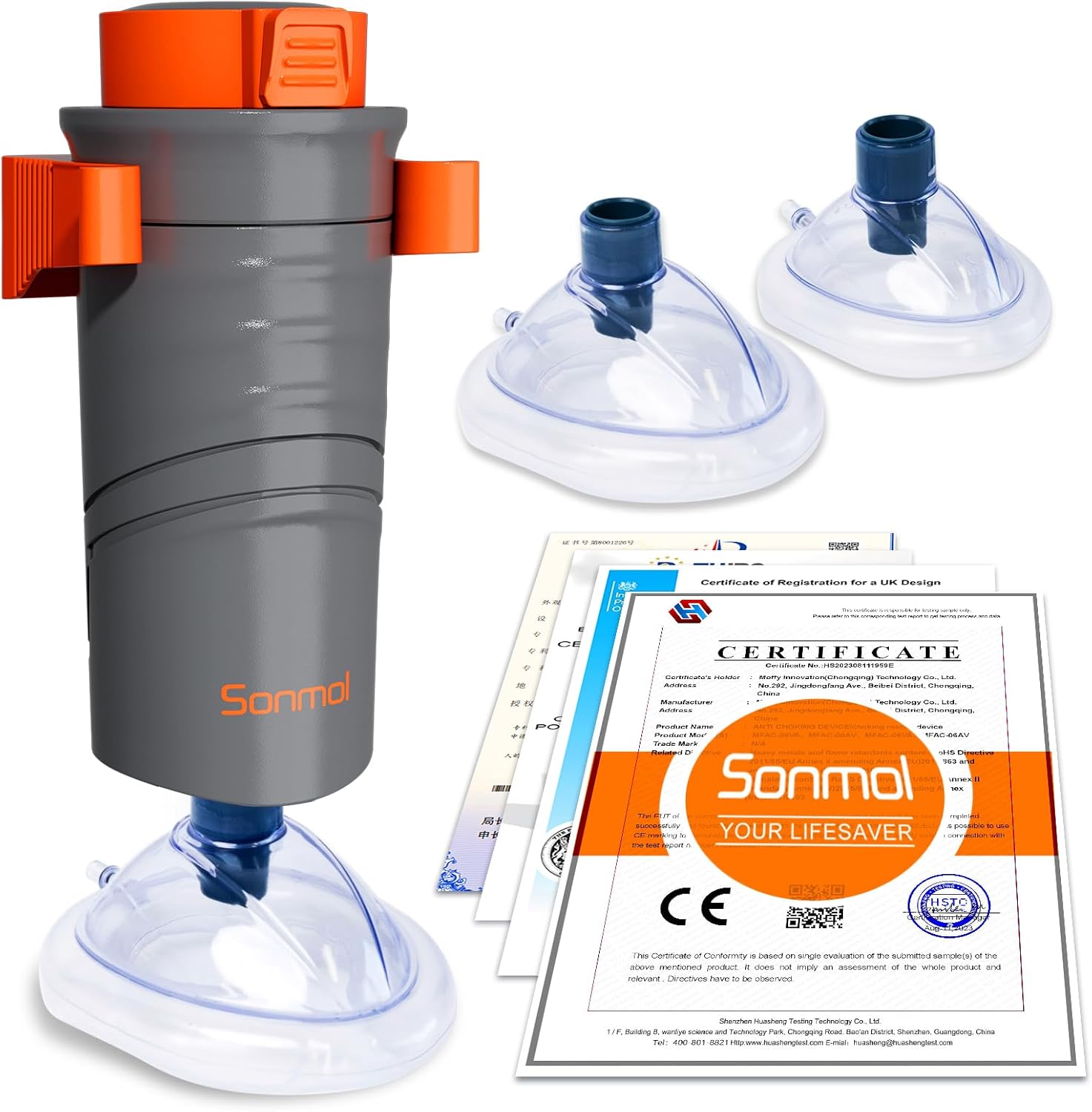 Sonmol Automatic Choking Rescue Device for Kids and Adults with 3 Masks